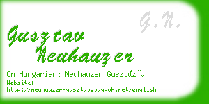 gusztav neuhauzer business card